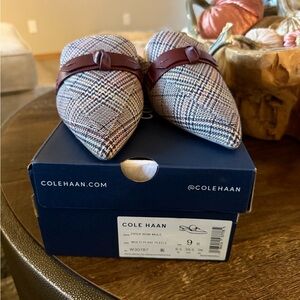 Cole Haan Multicolor Plaid Mules